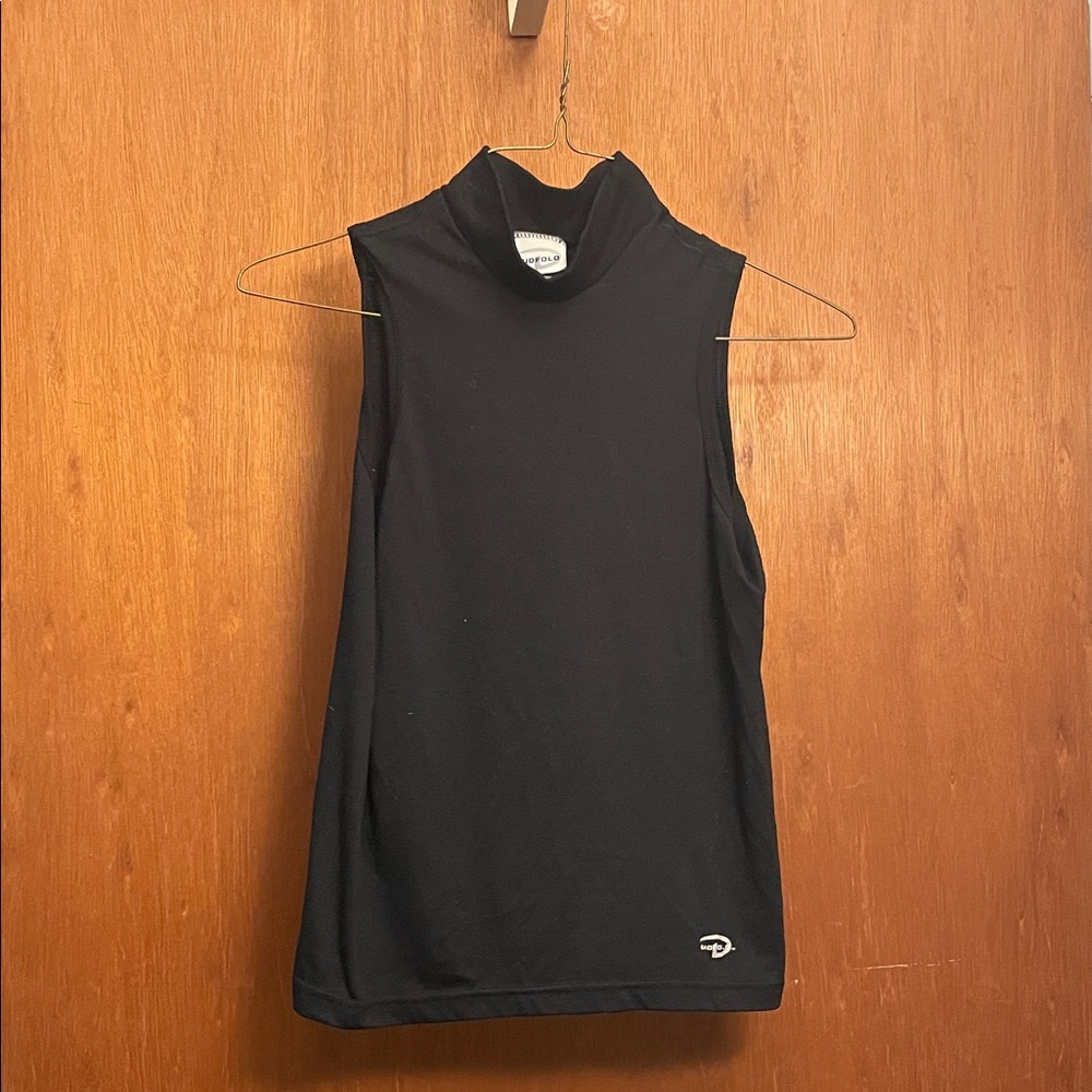 Adidas Black Mock Neck Tank Top